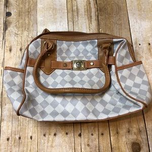 Marc Fisher diamond grey purse shoulder tote bag